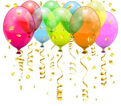 Holiday Background with Balloons Stock Illustration