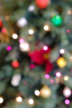 Holiday background with blurred lights Stock Photos