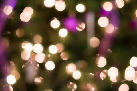 Holiday background with blurred lights Stock Photos