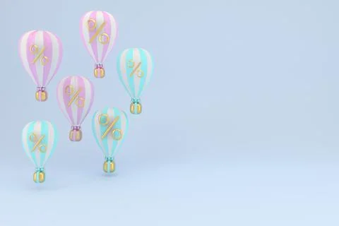 Holiday background concept. Balloons gift box floating.Creative design. Graph Stock Illustration