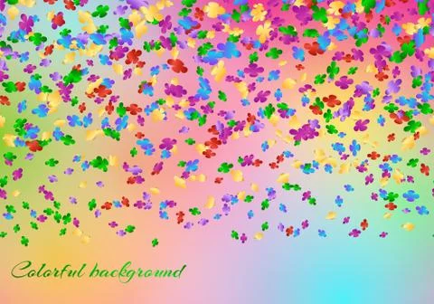 Holiday background with confetti Stock Illustration