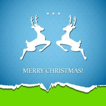 Holiday background with deer Stock-Illustration