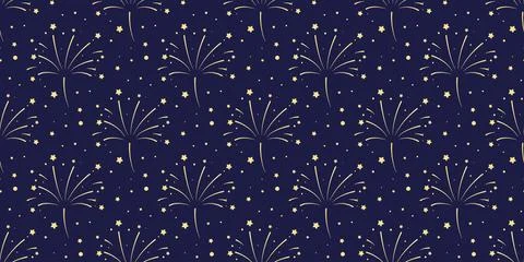 Holiday background with fireworks explosions Illustration