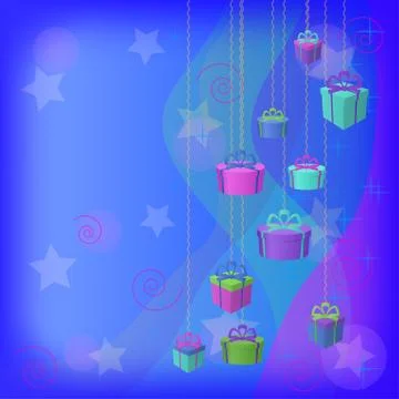 Holiday background with gift box イラスト素材