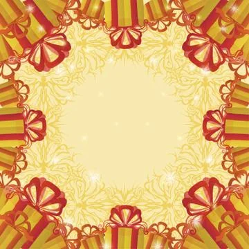 Holiday background with gift boxes Stock Illustration