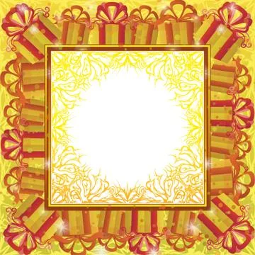 Holiday background with gift boxes Stock Illustration