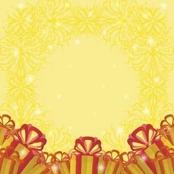 Holiday Background with Gift Boxes Stock-Illustration