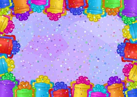 Holiday Background with Gift Boxes Stock Illustration
