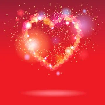 Holiday background with heart Stock Illustration