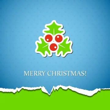 Holiday background with mistletoe Stock Illustration