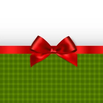 Holiday background with red bow Stock Illustration