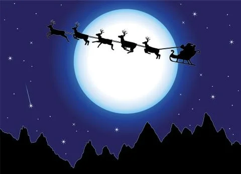 Holiday background with santa Stock Illustration