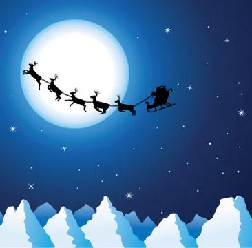 Holiday background with santa Stock Illustration