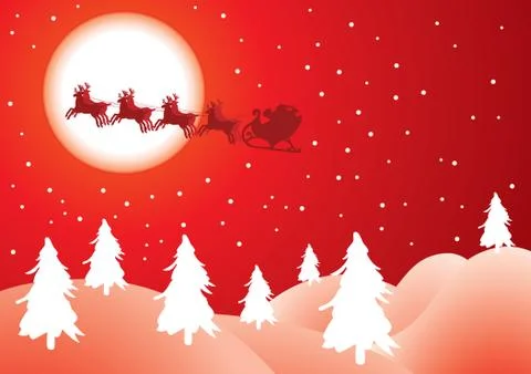 Holiday background with santa Stock Illustration