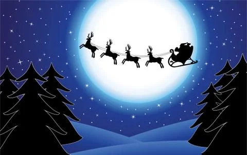 Holiday background with santa Stock Illustration