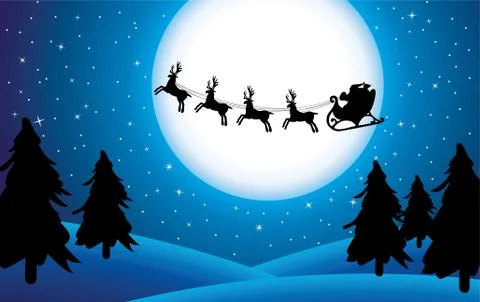 Holiday background with santa Stock Illustration