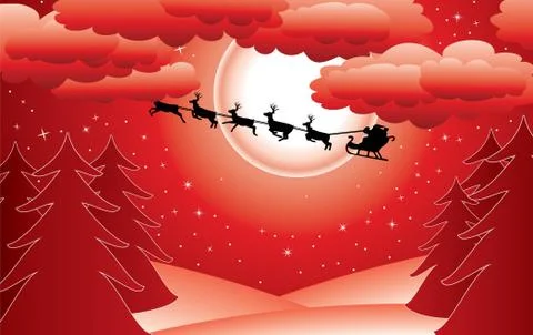 Holiday background with santa Stock Illustration