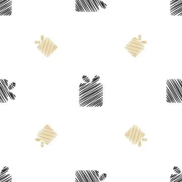 Holiday background, seamless pattern with present. Vector illustration. Stock Illustration