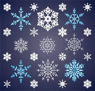 Holiday background of snowflakes Stock-Illustration