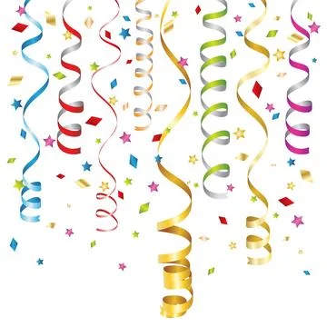 Holiday Background with Streamer Stockillustratie