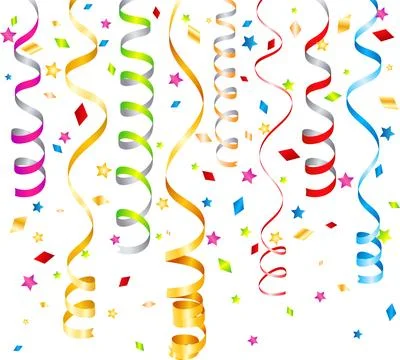 Holiday Background with Streamer Stockillustratie