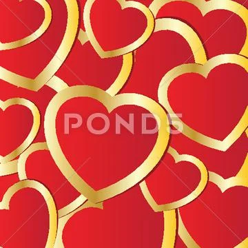 Holiday background with valentines hearts Stock Illustration