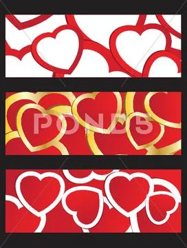 Holiday background with valentines hearts Stock Illustration