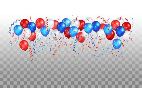 Holiday balloons decor Stock Illustration