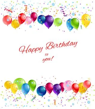 Holiday balloons Stock Illustration