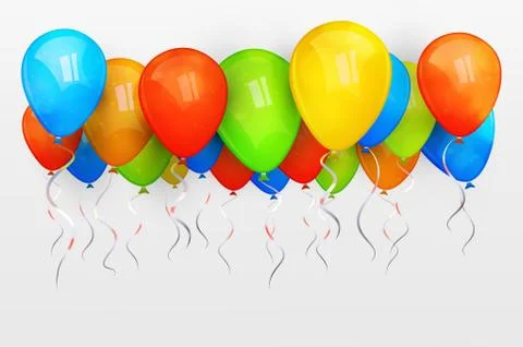 Holiday balloons. vector illustration Stock Illustration