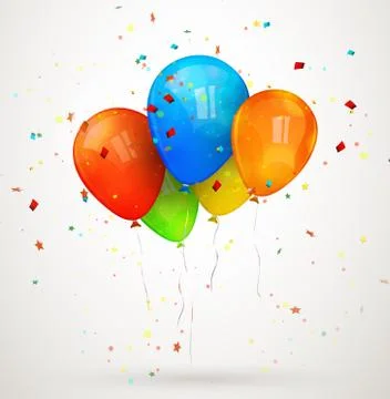 Holiday balloons. vector illustration Stock Illustration