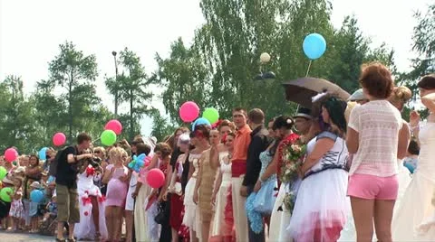 A holiday with baloons Stock Footage 11291056