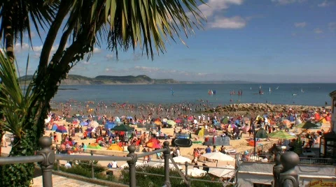Holiday on the beach Stock Footage 498348