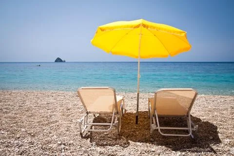 Holiday on beach Stock Photos