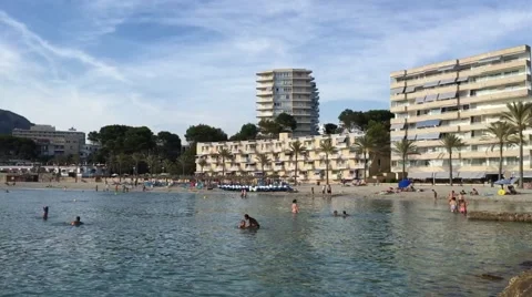 Holiday Beach Time-lapse at Mallorca- Spain Stock Footage 52265166