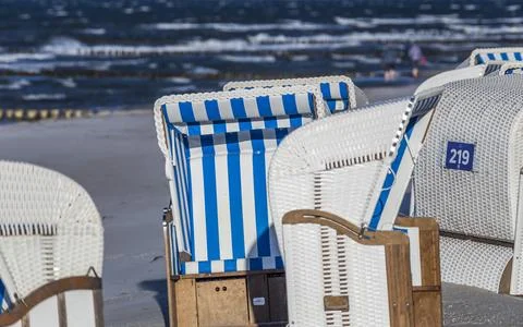 Holiday on the beach of Zingst Stock Photos