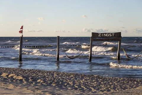 Holiday on the beach of Zingst Stock Photos