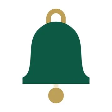 Holiday bell hangs for app countdown and podcast cover Stock Illustration