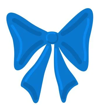 Holiday blue bow for decorations vector illustration Stock Illustration