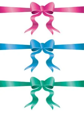 Holiday Bows Set 스톡 일러스트