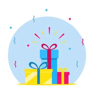 Holiday boxes Stock Illustration