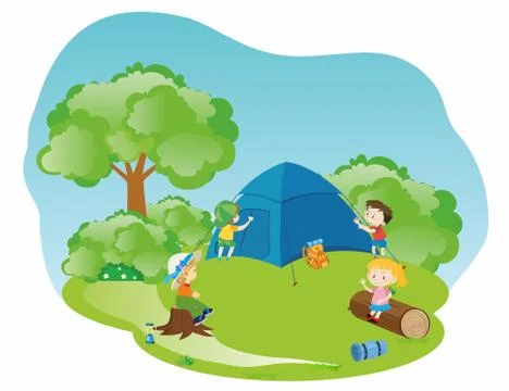 On a holiday camp Stock Illustration