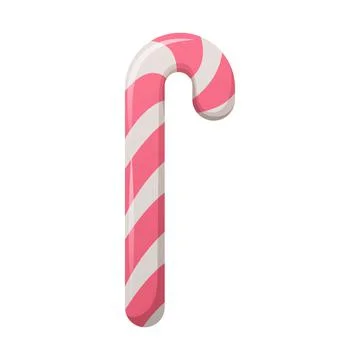 Holiday candy cane, cartoon vector illustration. Christmas and Halloween treat Stock Illustration