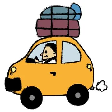 Holiday car Stock Illustration