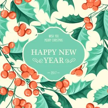 The Holiday card Illustrazione stock