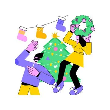 Holiday celebration abstract concept vector illustration. Stock Illustration