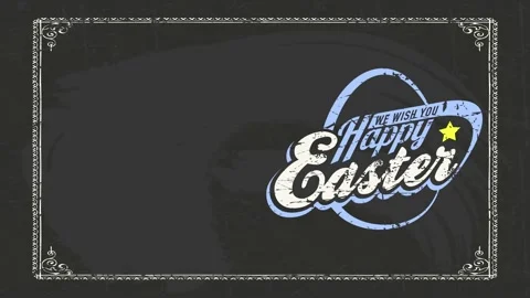 Holiday ceremony promotion script unity wish you satisfied easter on black Video stock 130601775