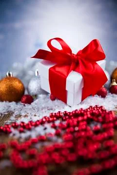 Holiday Christmas background with stack of presents 무료 스톡 사진