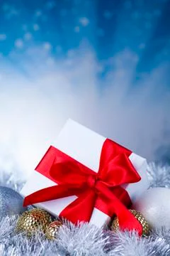 Holiday Christmas background with stack of presents Foto stock gratuite