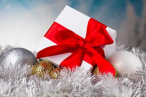 Holiday Christmas background with stack of presents 무료 스톡 사진